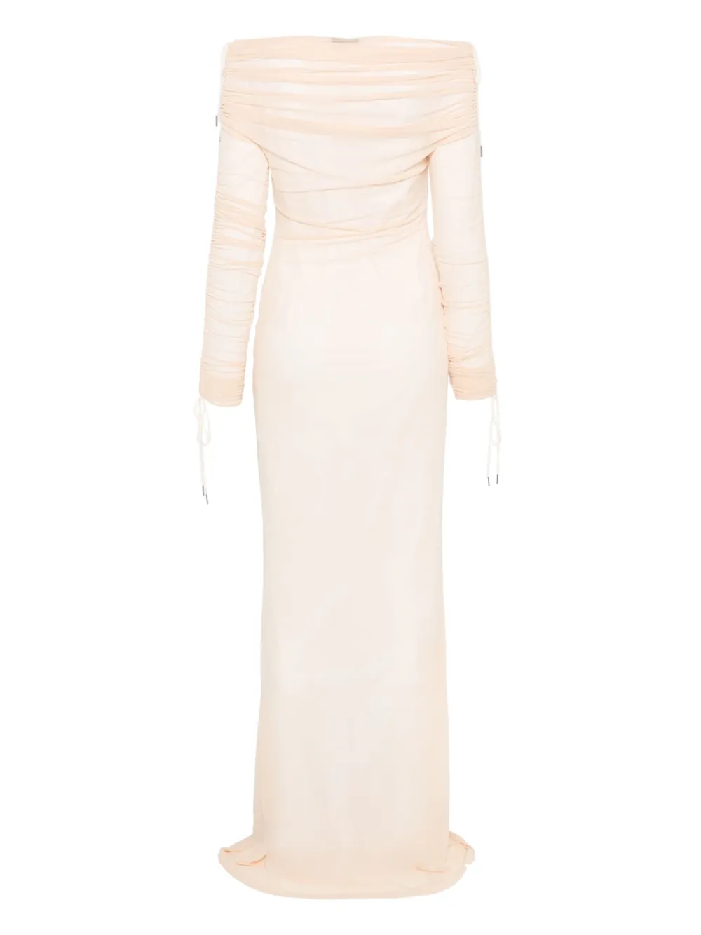 Atlein Off-shoulder maxi-jurk - Beige