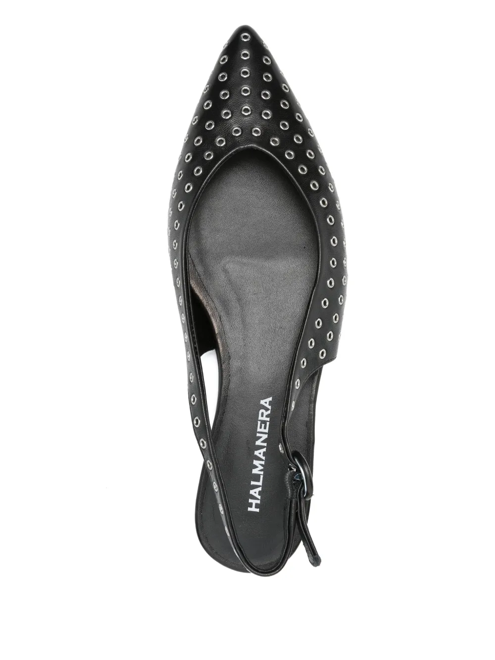 Halmanera eyelet-detail ballet flats Black