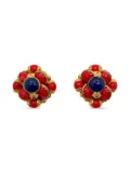 Jennifer Gibson Jewellery 1940s beaded-embellished earrings - Gold