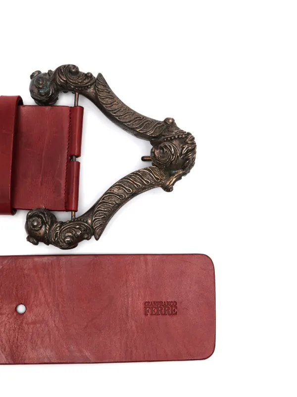 Gianfranco Ferré Pre-Owned 2000s Leather Belt | Red  display picture 2