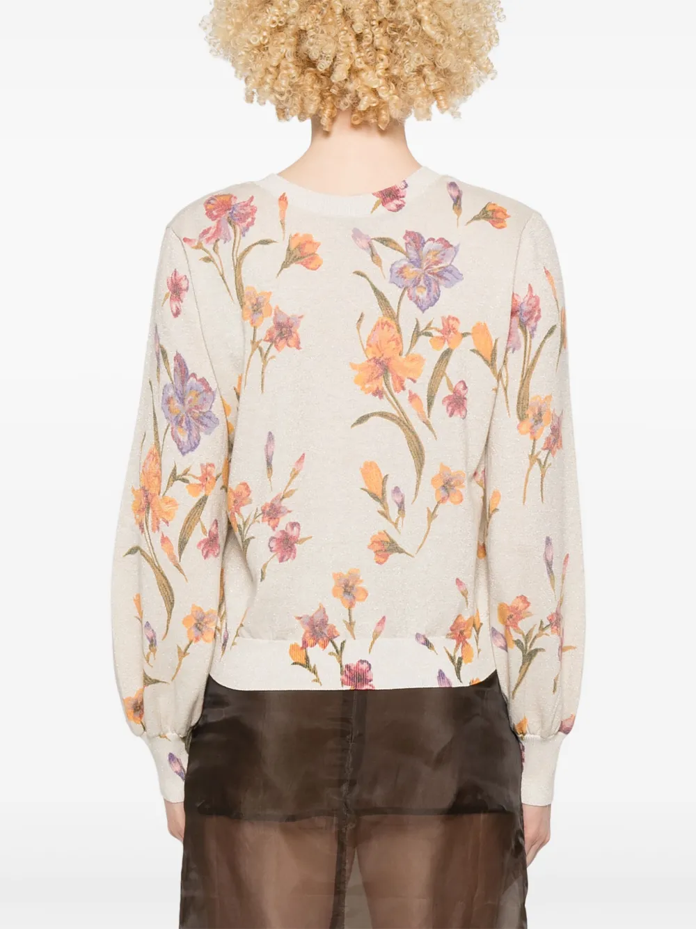 TWINSET Top met bloemenprint Beige