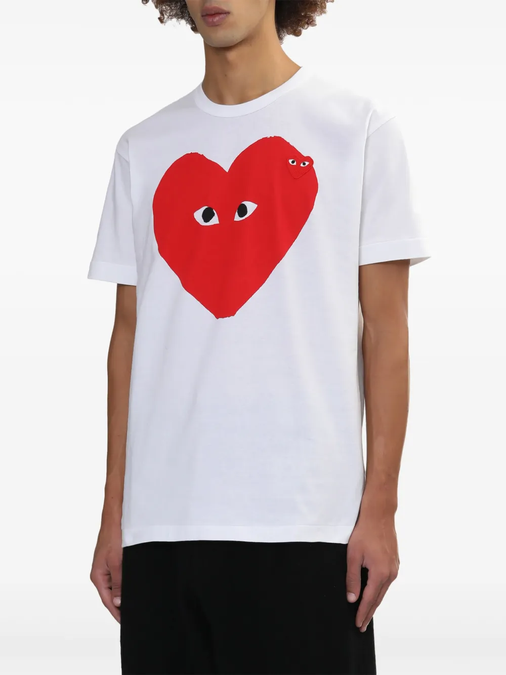 Comme Des Garçons Play T-shirt met hartprint Wit