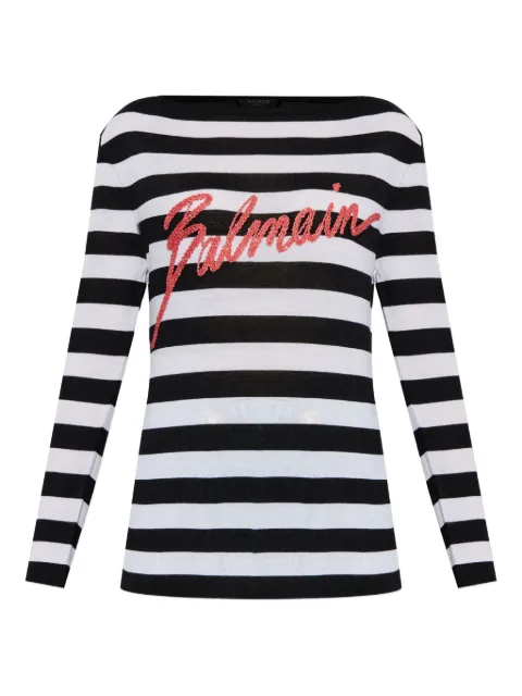 Balmain logo-print jumper 