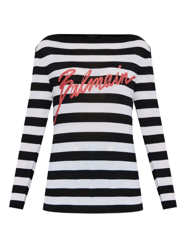 Balmain Logo-print Jumper in Black