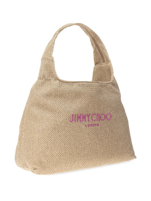 【ジミーチュウ】ビーチ ダイヤモンド ホーボー L バッグ Jimmy Choo Beach Diamond Hobo ハンドバッグ L | ニュートラル