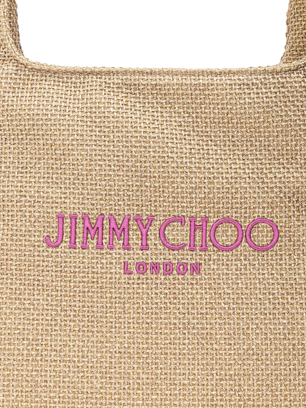 JIMMY CHOO Beach Diamond Hobo L ストライプ ラフィア Jimmy Choo Beach Diamond Large Stripe Raffia Shoulder Bag