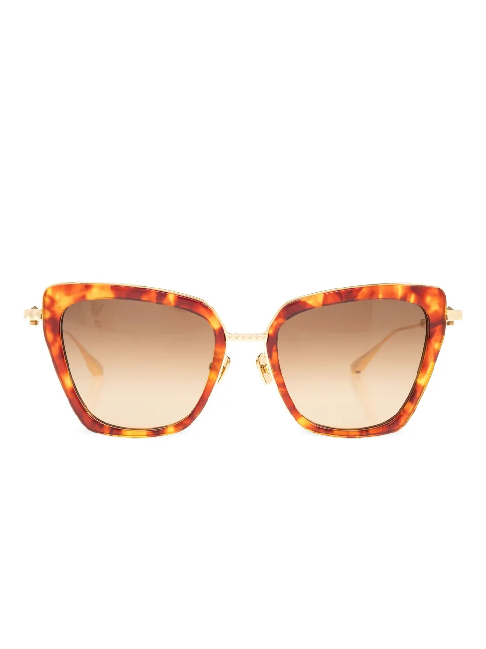 VALENTINO GARAVANI EYEWEAR Zonnebril met oversized montuur Bruin