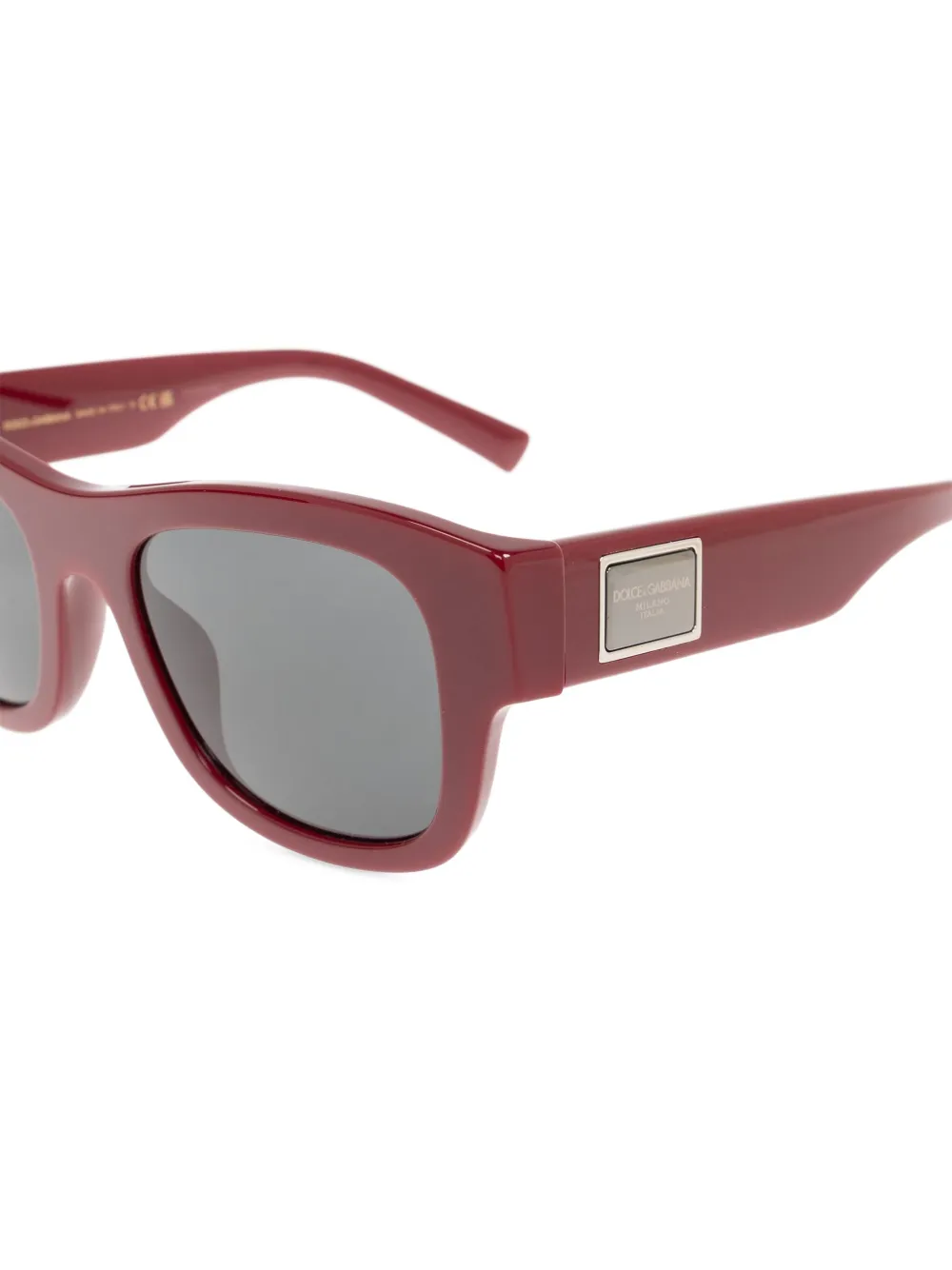 Dolce & Gabbana Eyewear Zonnebril met logoplakkaat Rood