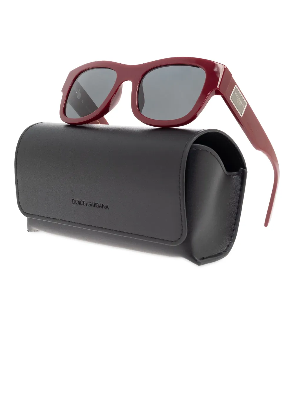 Dolce & Gabbana Eyewear Zonnebril met logoplakkaat Rood