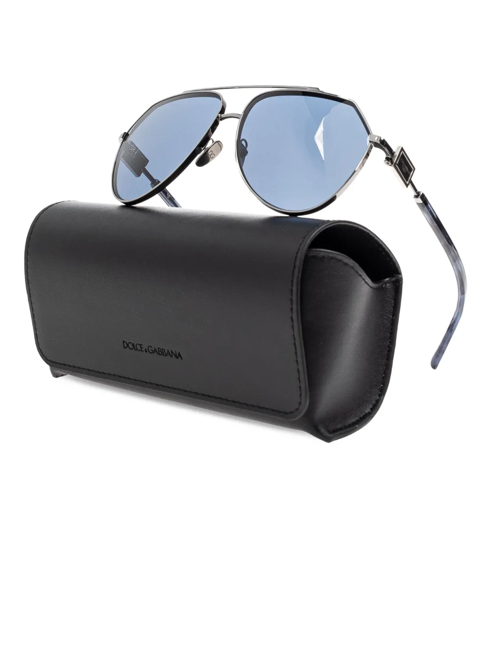 Dolce & Gabbana Eyewear Zonnebril met logoplakkaat Zilver