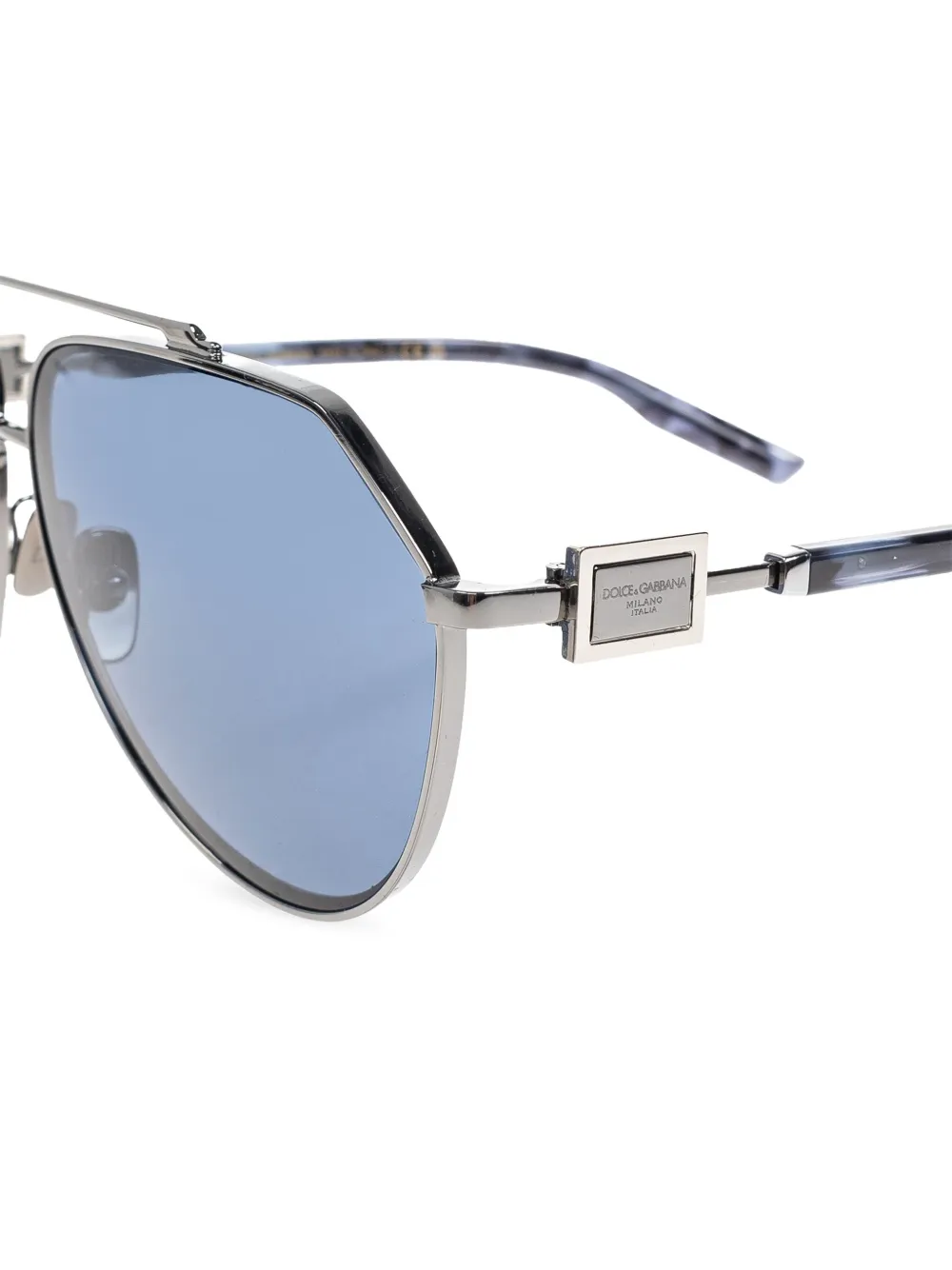 Dolce & Gabbana Eyewear Zonnebril met logoplakkaat Zilver