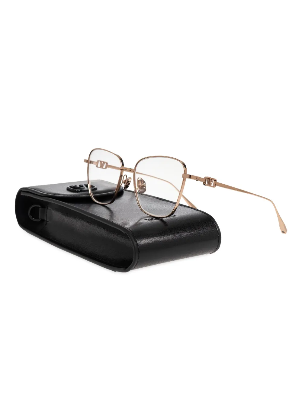  Valentino Garavani Eyewear Vlogo Signature Glasses - Gold 