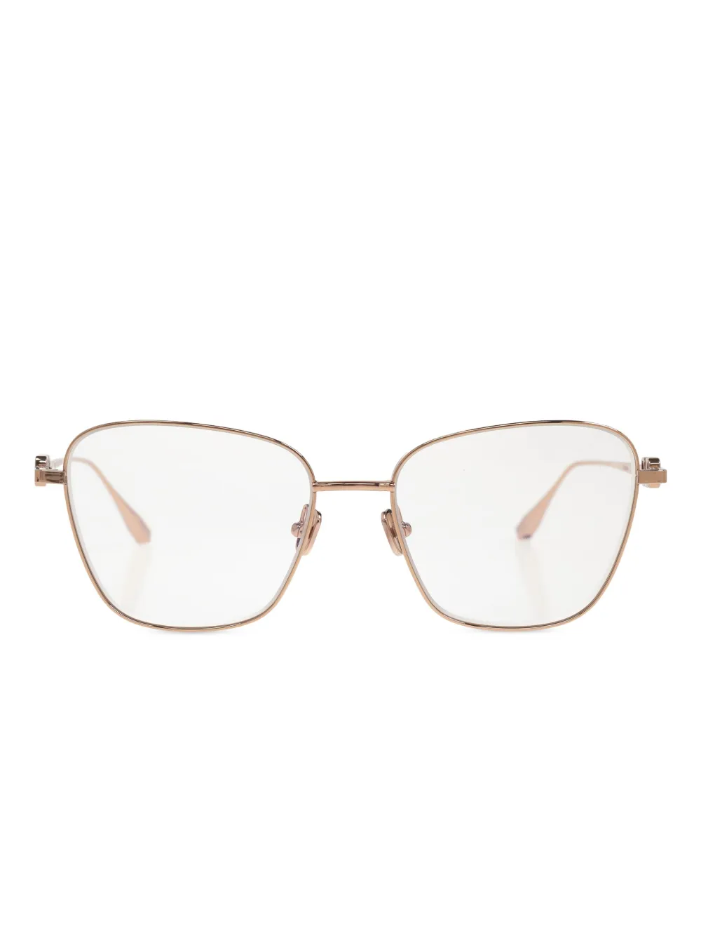 VALENTINO GARAVANI EYEWEAR Vロゴ シグネチャー 眼鏡フレーム - ゴールドトーン VALENTINO GARAVANI EYEWEAR Vロゴ シグネチャー 眼鏡フレーム - ゴールドトーン