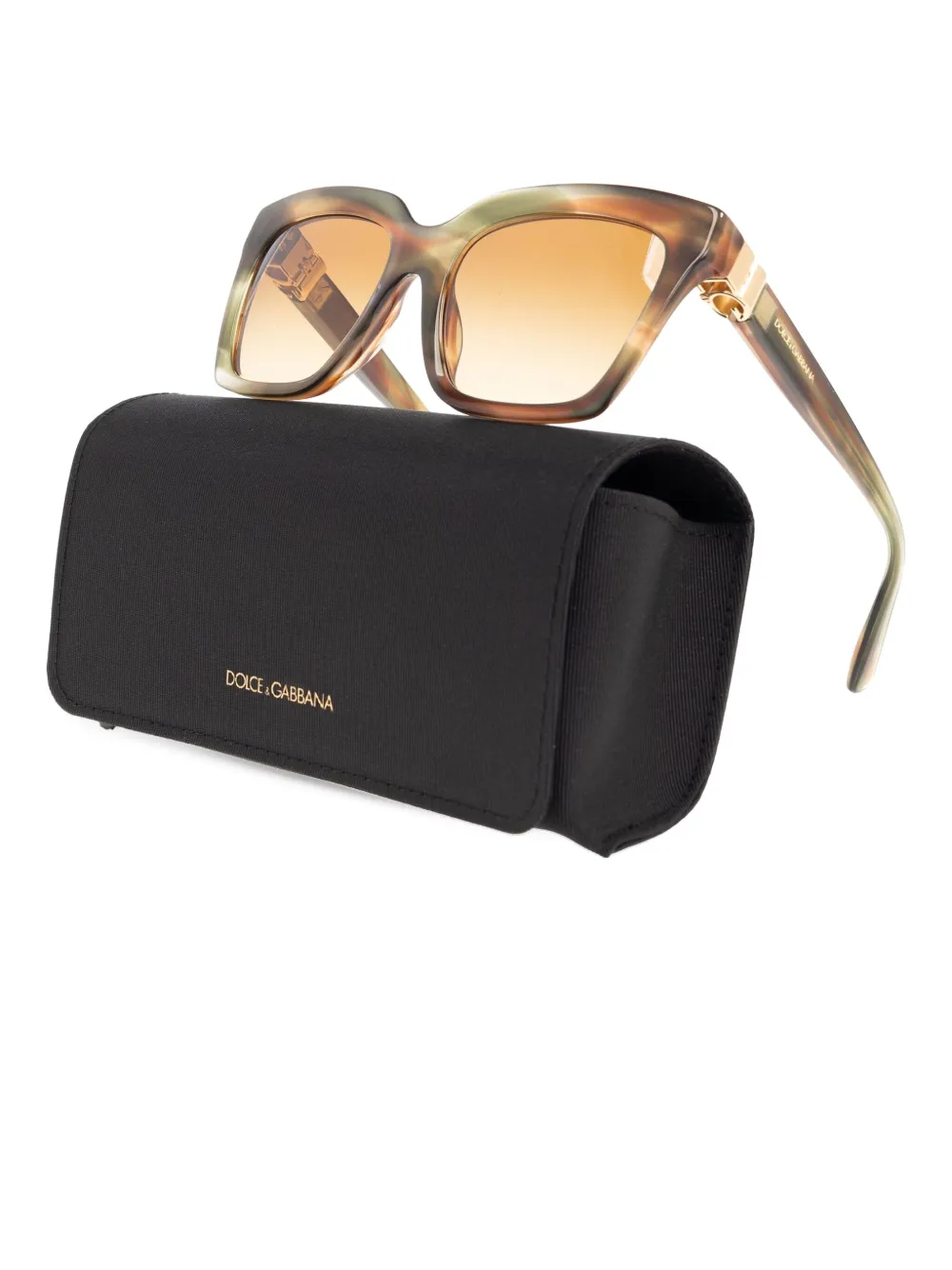 Dolce & Gabbana Eyewear Zonnebril met logoprint Bruin