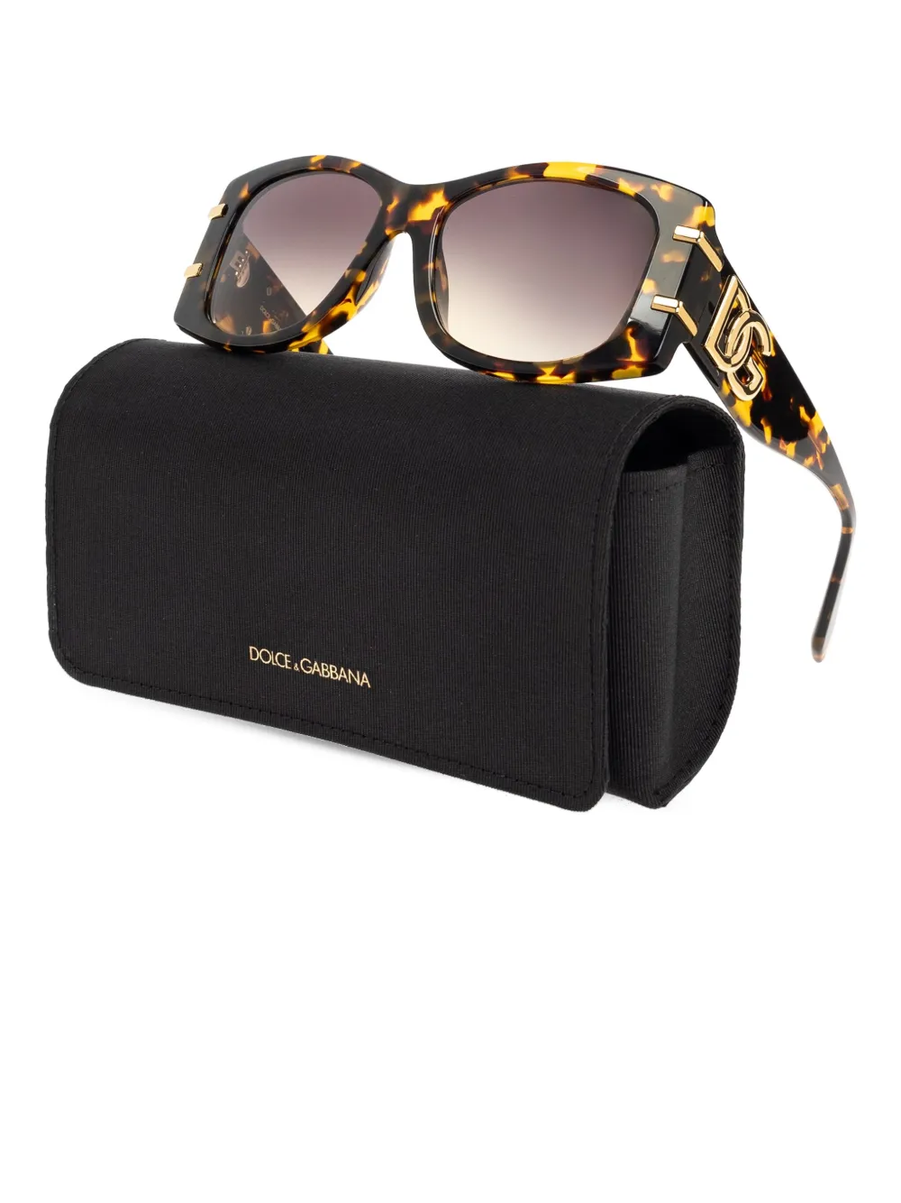 Dolce & Gabbana Eyewear Zonnebril met DG-plakkaat Bruin