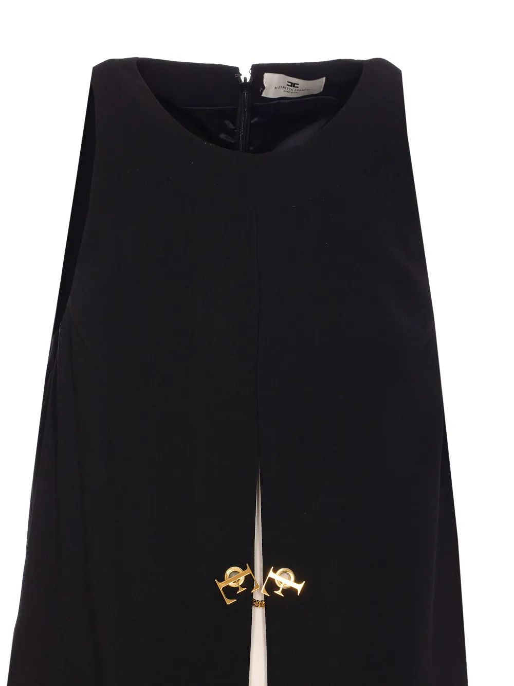Elisabetta Franchi Mouwloze jurk met uitgesneden detail Zwart