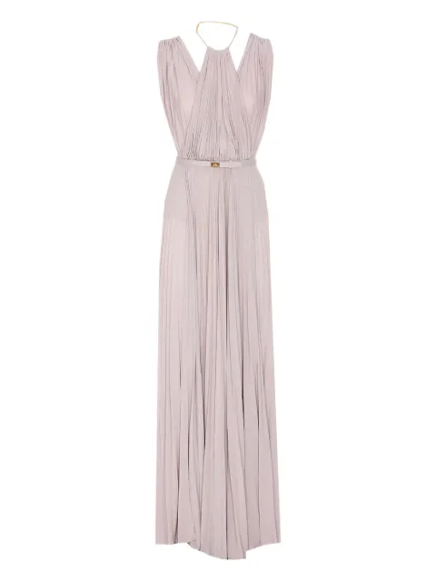 Elisabetta Franchi robe longue plissée à dos-nu