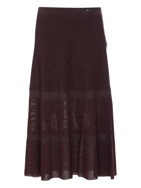 Elisabetta Franchi knitted tiered midi skirt