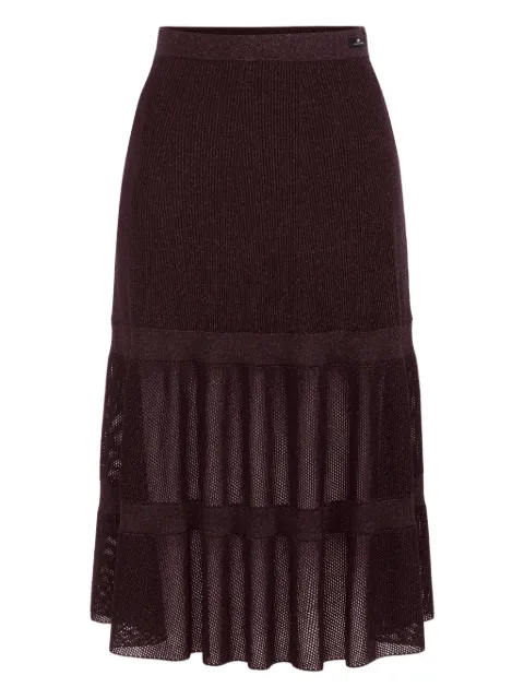 Elisabetta Franchi falda midi con diseño tejido