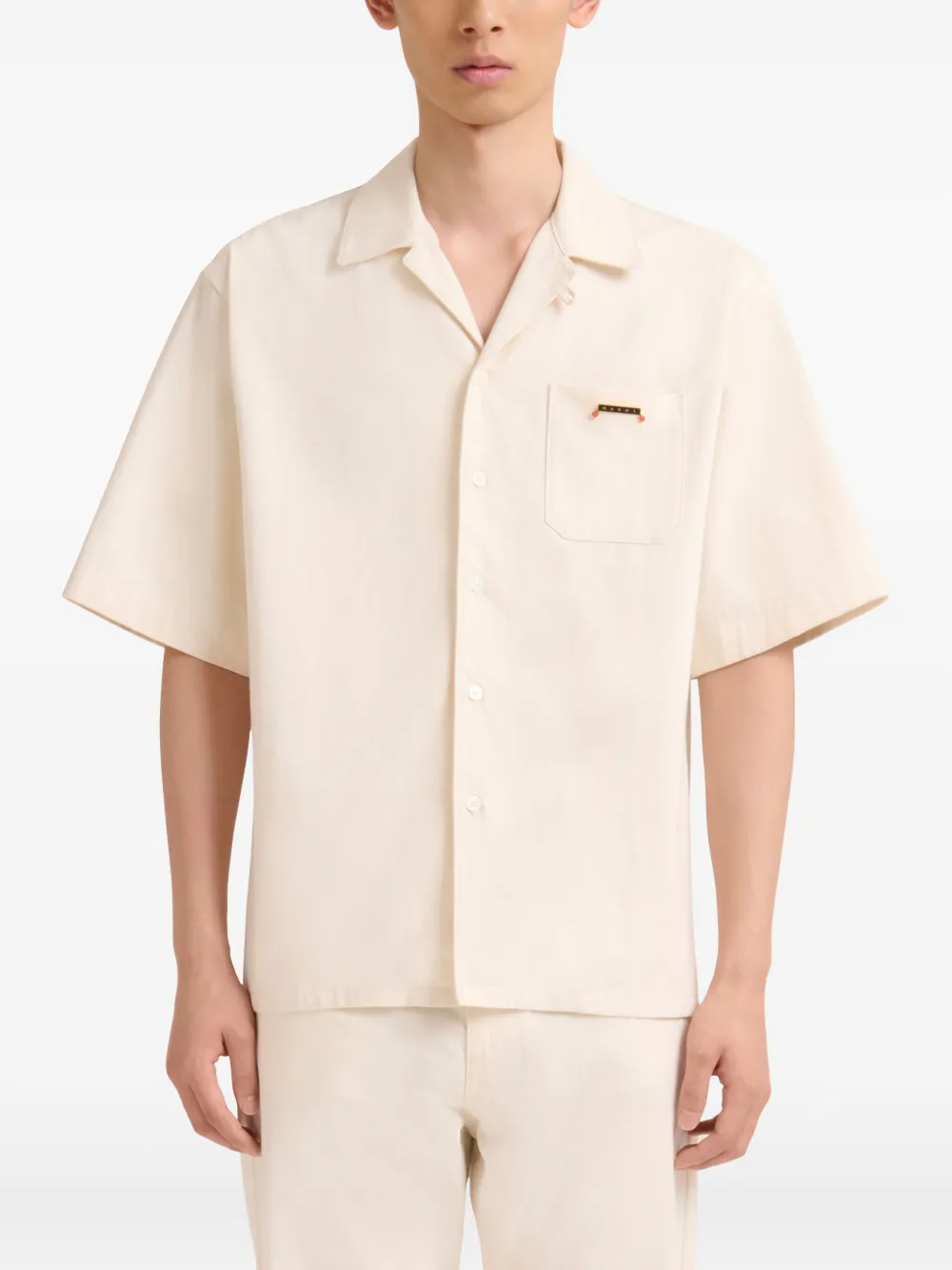 archive Marni short sleeve shirt yellow Marni Marni logo tee 