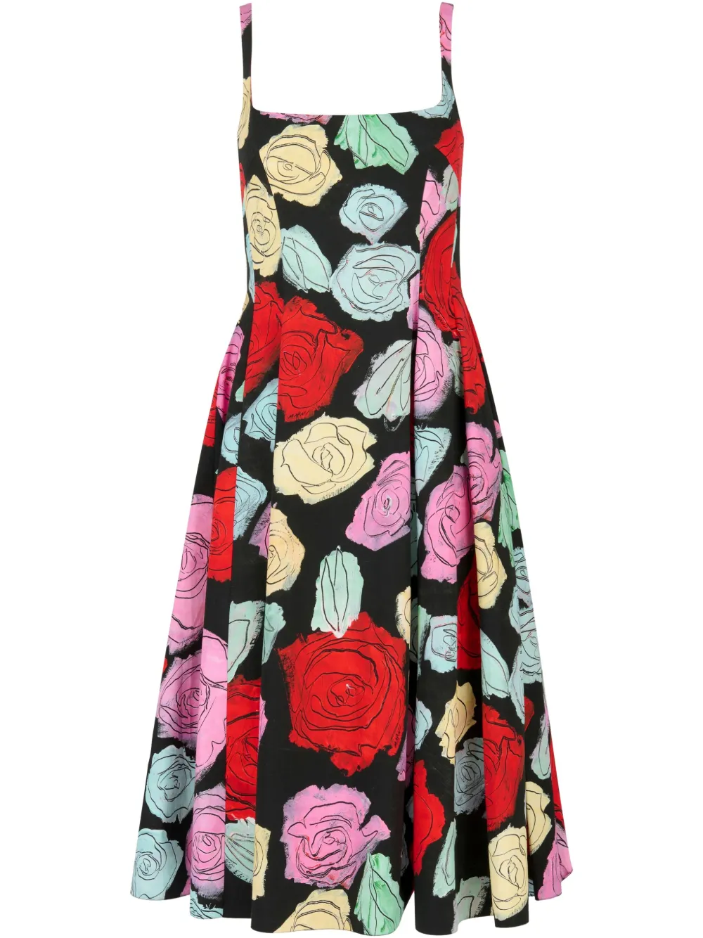 floral-print A-line dress