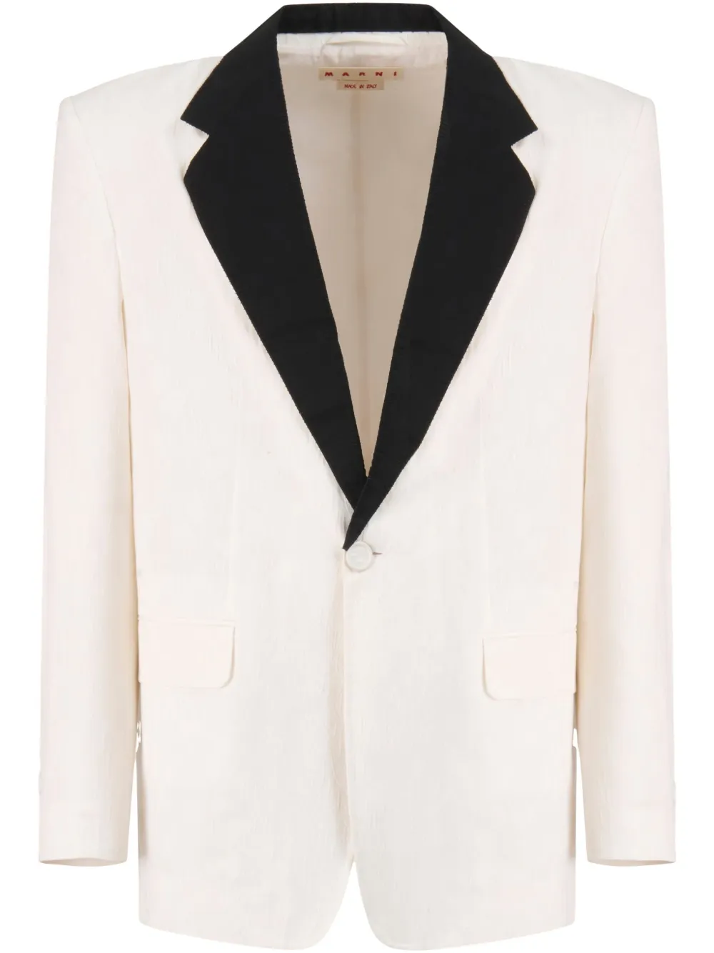 contrasting-collar blazer