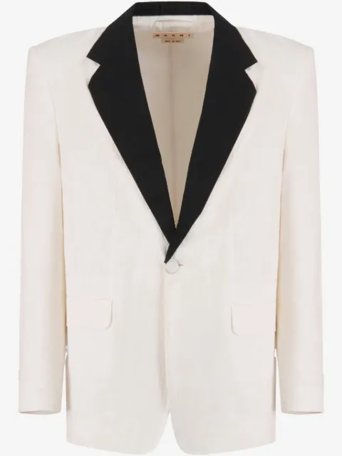 Marni contrasting-collar blazer