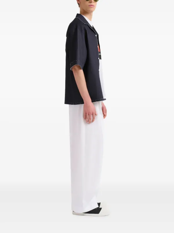 Marni ショートスリーブ デニムシャツ | ブルー | FARFETCH JP