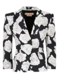 Marni Aurora rose-print blazer - Black