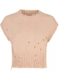 Marni textured-knit cropped top - Neutrals