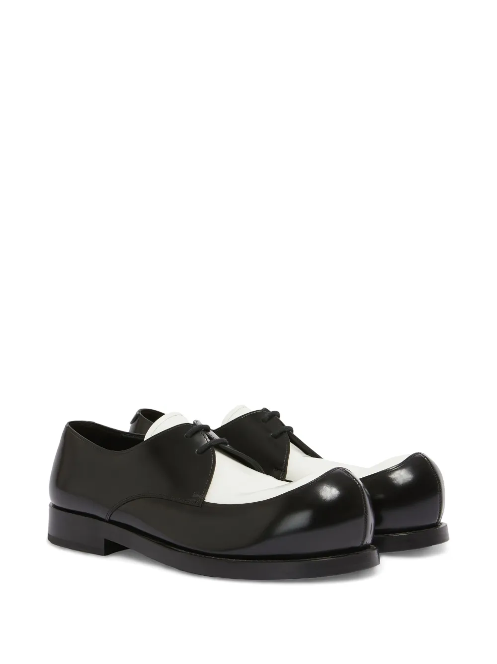 Marni New Wave contrast-panel lace-up loafers - Zwart