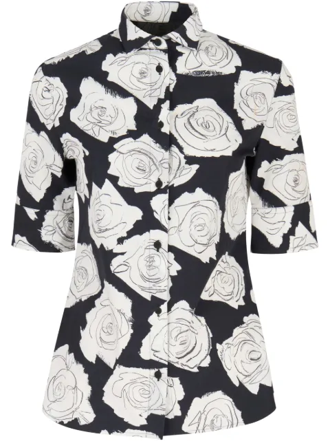 Marni camisa con estampado floral y botones