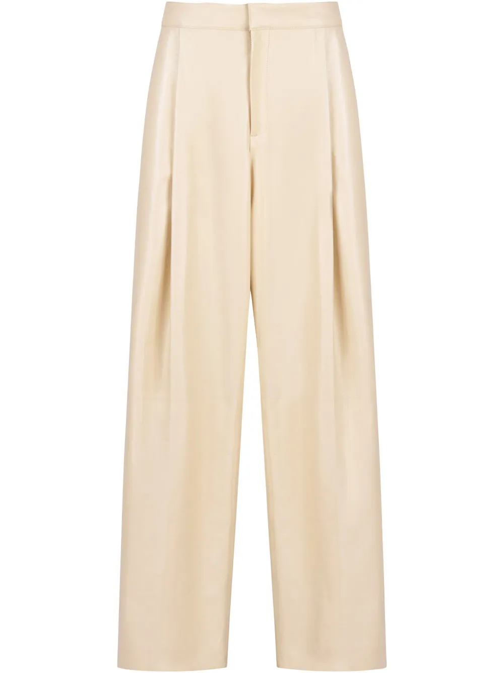 pleated wide-leg trousers