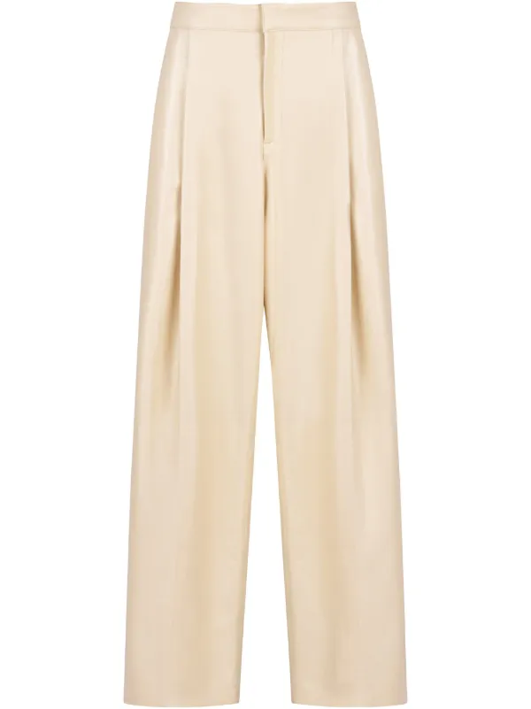 MARNI ワイドパンツ Marni プリーツ ワイドパンツ | ニュートラル | FARFETCH JP