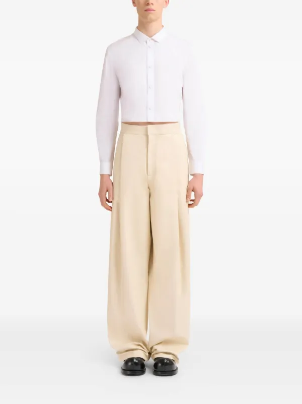 Marni プリーツ ワイドパンツ | ニュートラル | FARFETCH JP