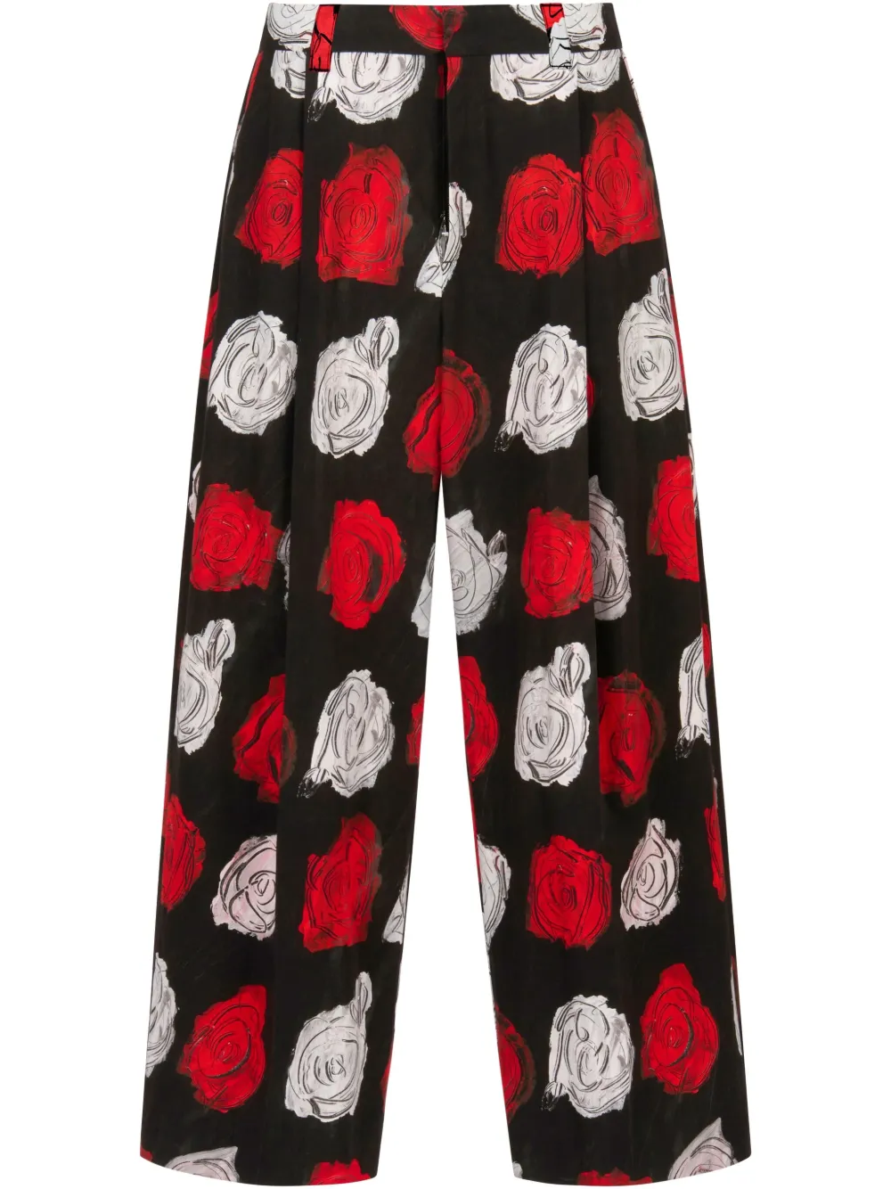 rose-print trousers