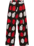 Marni rose-print trousers - Black