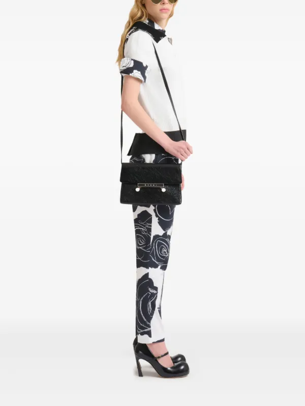 ショルダーバッグ・ポシェット MARNI Woman Shoulder bag Black SBMP0195U1P6948 ZO895 Black leather Trunkaroo medium shoulder bag | Marni
