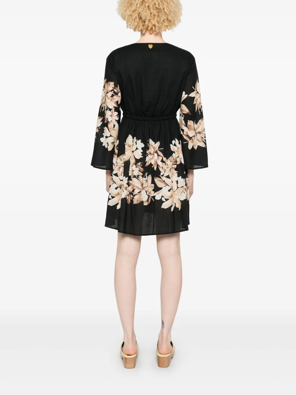 TWINSET Mini-jurk met bloemenprint Zwart