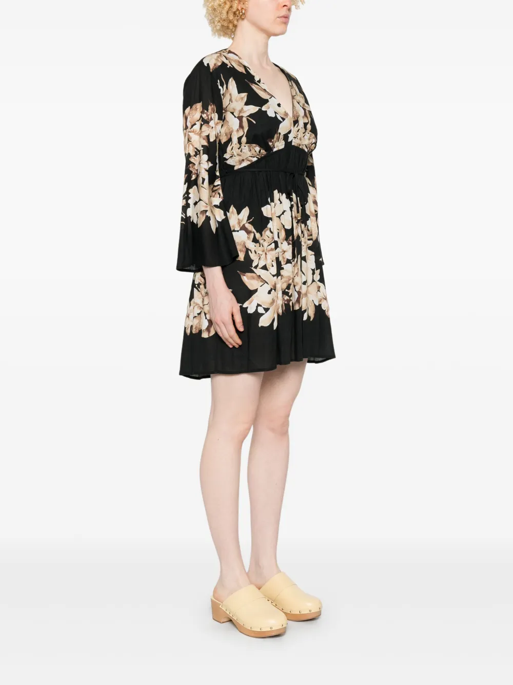 TWINSET Mini-jurk met bloemenprint Zwart