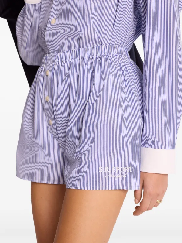 【美品】パーバーズ Cotton Rib Line Shorts リブ フリンジ Cotton Rib Line Shorts/Blue｜PERVERZE | パーバーズの公式