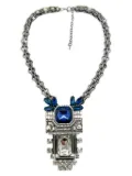 Jennifer Gibson Jewellery 2010s crystal-embellished necklace - Silver