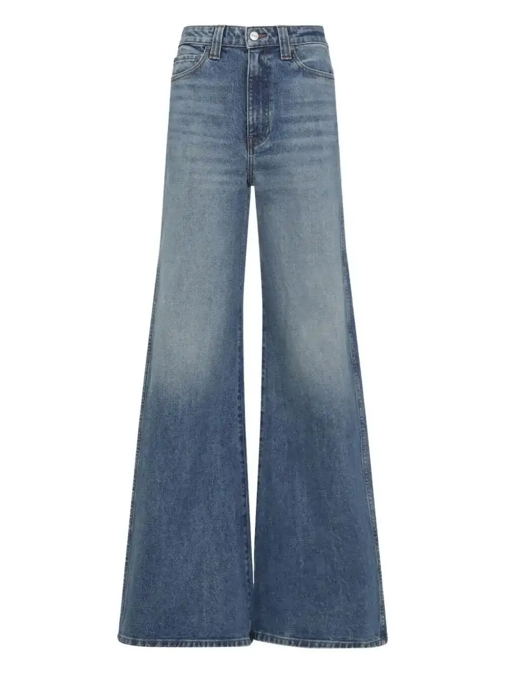 Shop Khaite Dane Flared Jeans In Blue