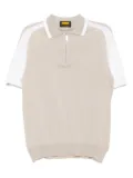Svevo half zip cotton polo shirt - Neutrals