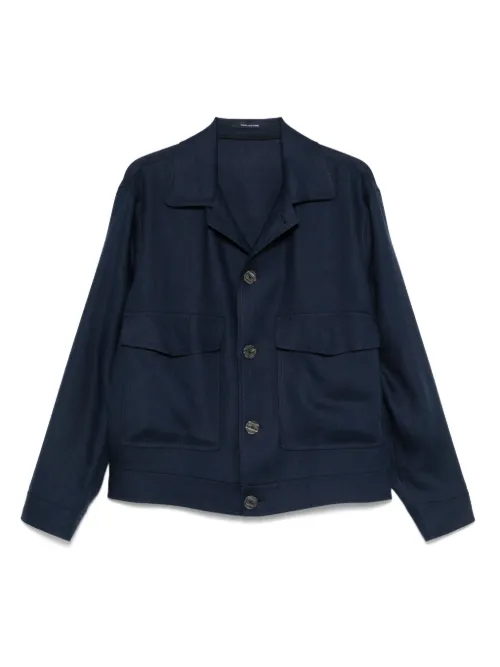 Tagliatore surchemise en lin - Bleu - Tagliatore - Modalova