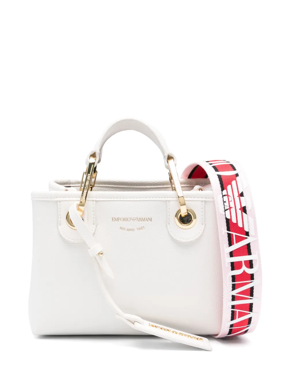 Emporio Armani Shopper met logo-tag Wit