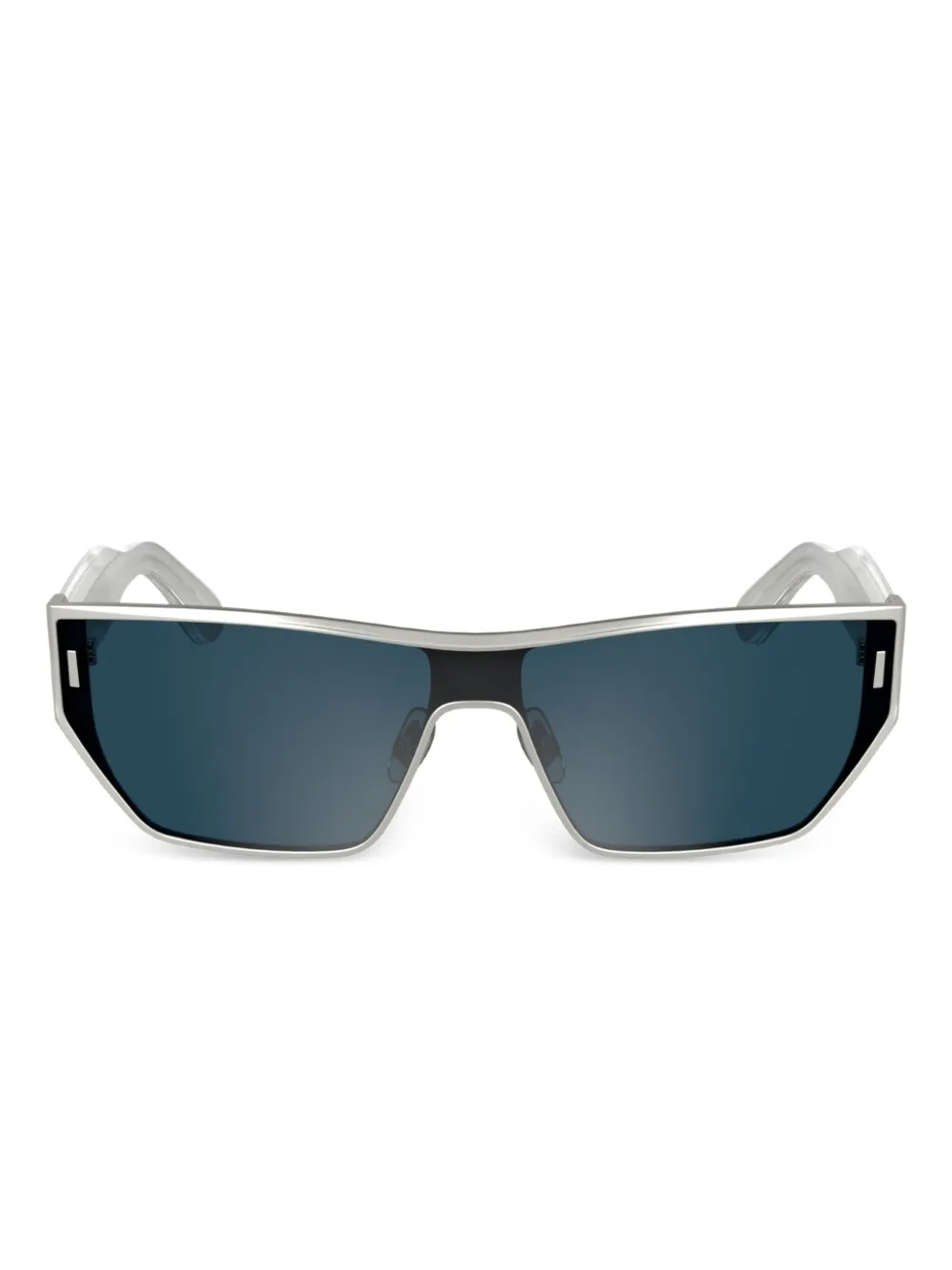 Calvin Klein lentes de sol con armazón geométrica | plateado | Image 1