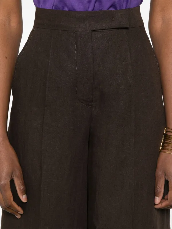 Max Mara Sequoia Trousers | Brown | FARFETCH KW