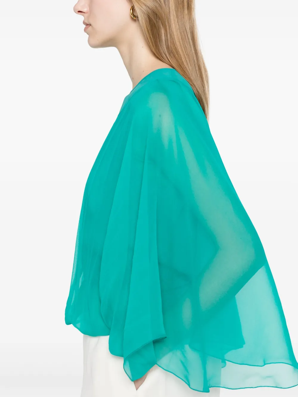 Alberta Ferretti Zijden top Groen