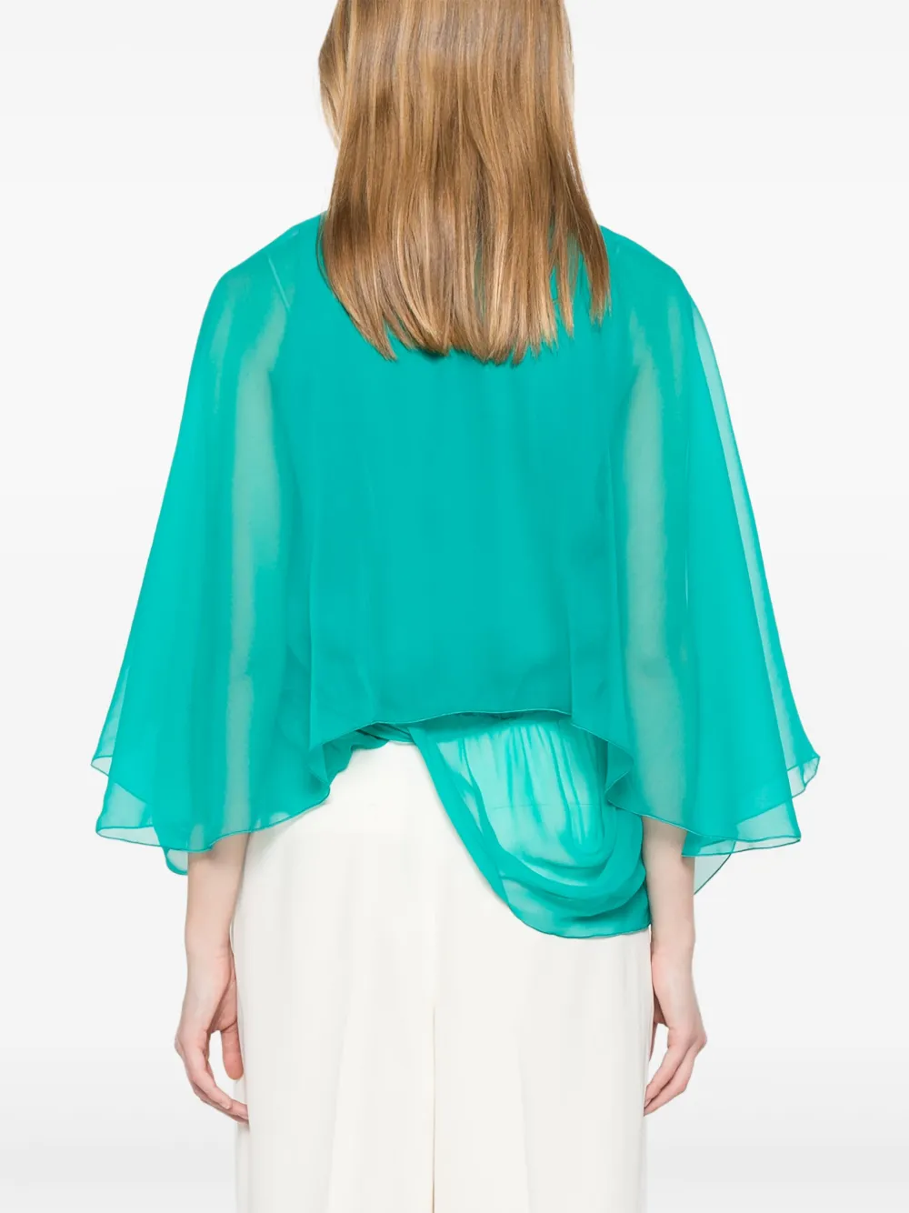 Alberta Ferretti Zijden top Groen